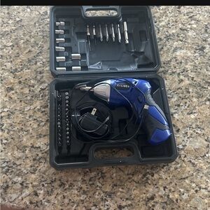 Caliber Blue Cordless Drill Set